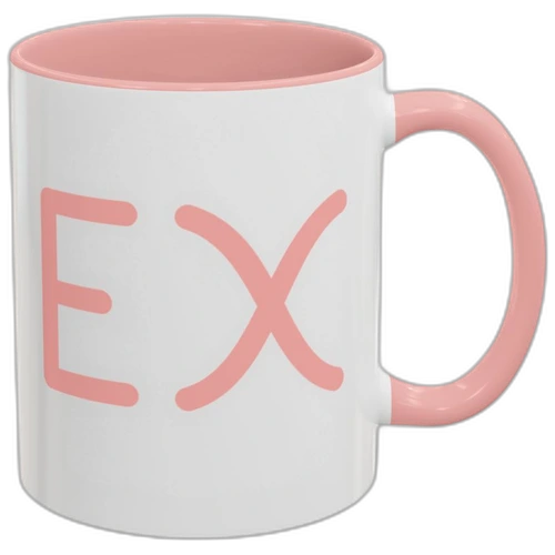 Custom branded pink accent mug